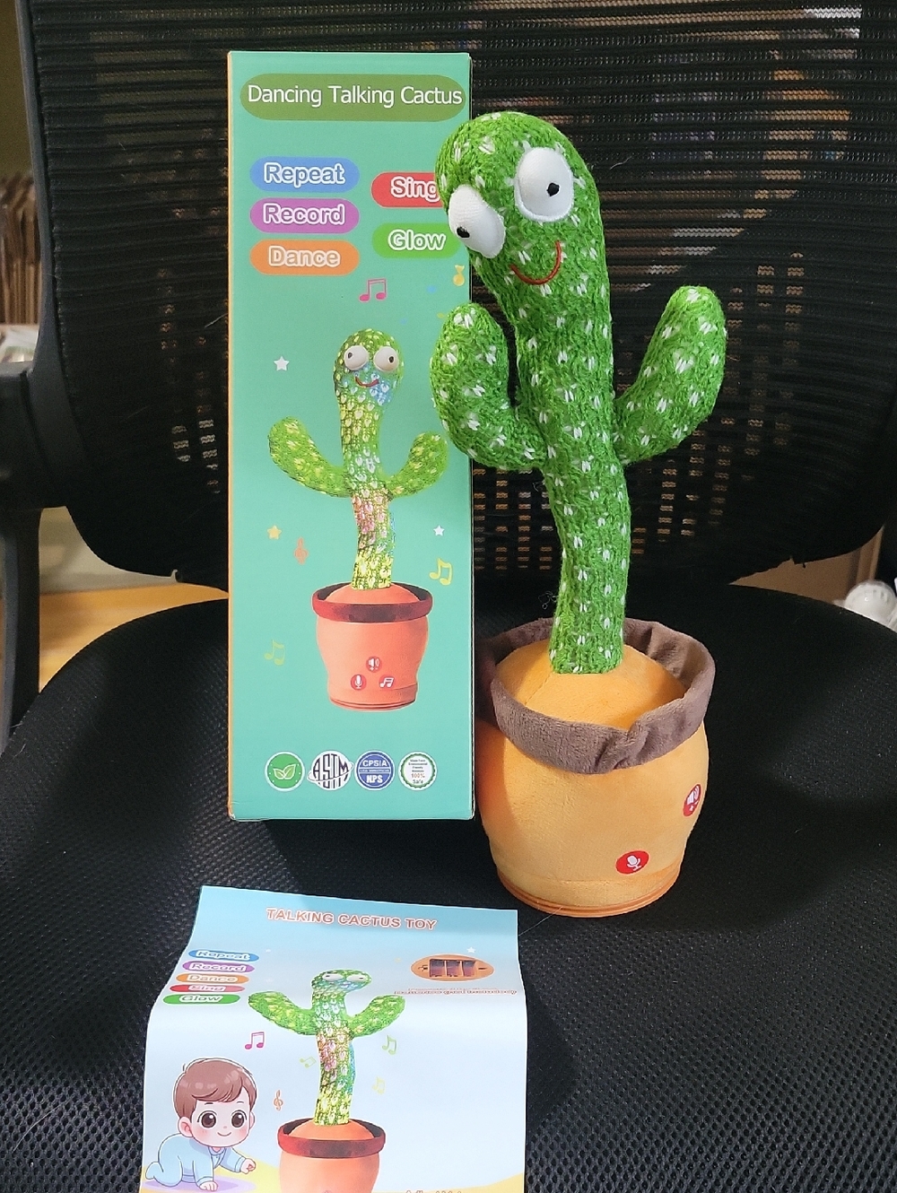 Dancing Talking Cactus Plush - Green